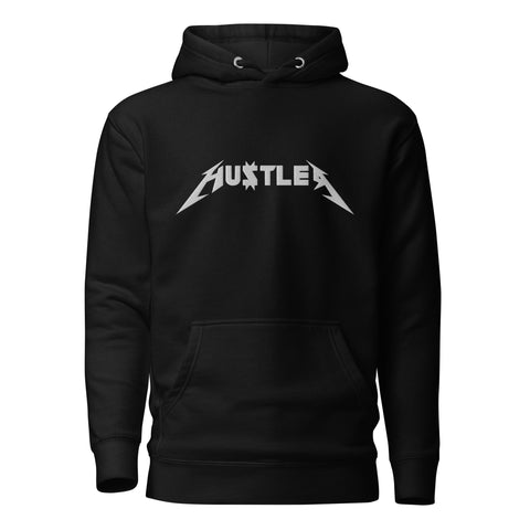 HUSTLER HEAVY METAL LOGO - Embroidered Premium Unisex Hoodie