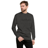 HUSTLER SPLIT LOGO - Embroidered Unisex Premium Sweatshirt